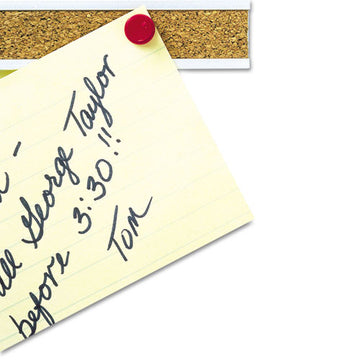 Quartet® Bulletin Bar Natural Cork Bulletin, 36 X 1, Brown, Silver Aluminum Frame freeshipping - TVN Wholesale